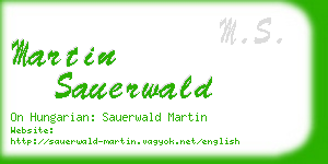 martin sauerwald business card